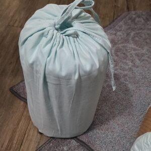 One Set Aqua King Size Sheets.4 Piece.New. In Bag.  Beautiful Color And Material